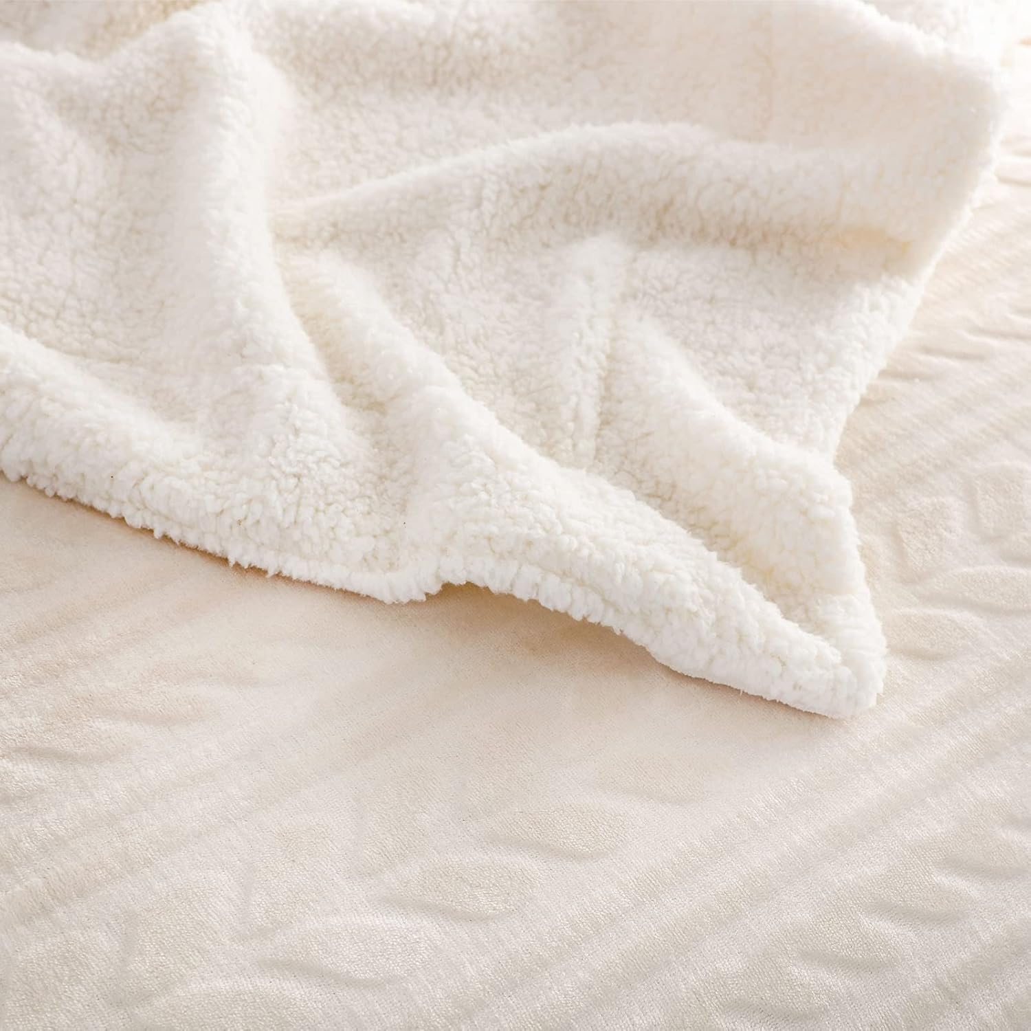 Exclusivo Mezcla Manta de cama de forro polar Sherpa de tamaño individual, mantas cálidas de terciopelo reversible para cama, sofá, 90 x 66
