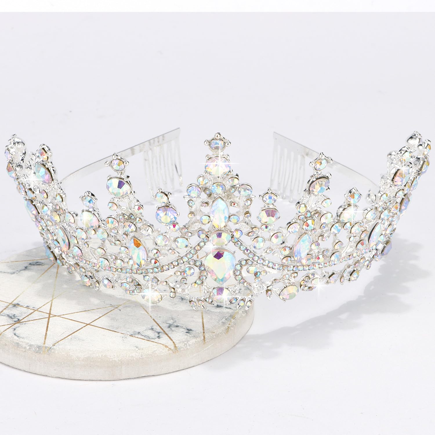 Corona de cumpleaños, banda de cumpleaños, coronas de cumpleaños para mujer, banda de reina de cumpleaños, tiara plateada, decoraciones de feliz