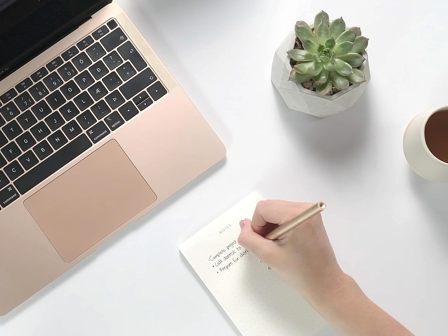 Elegantes blocs de notas para profesionales, blocs de notas de ejecutivos, minimalistas, lámina dorada, diseño punteado, paquete de 3, 300 hojas en