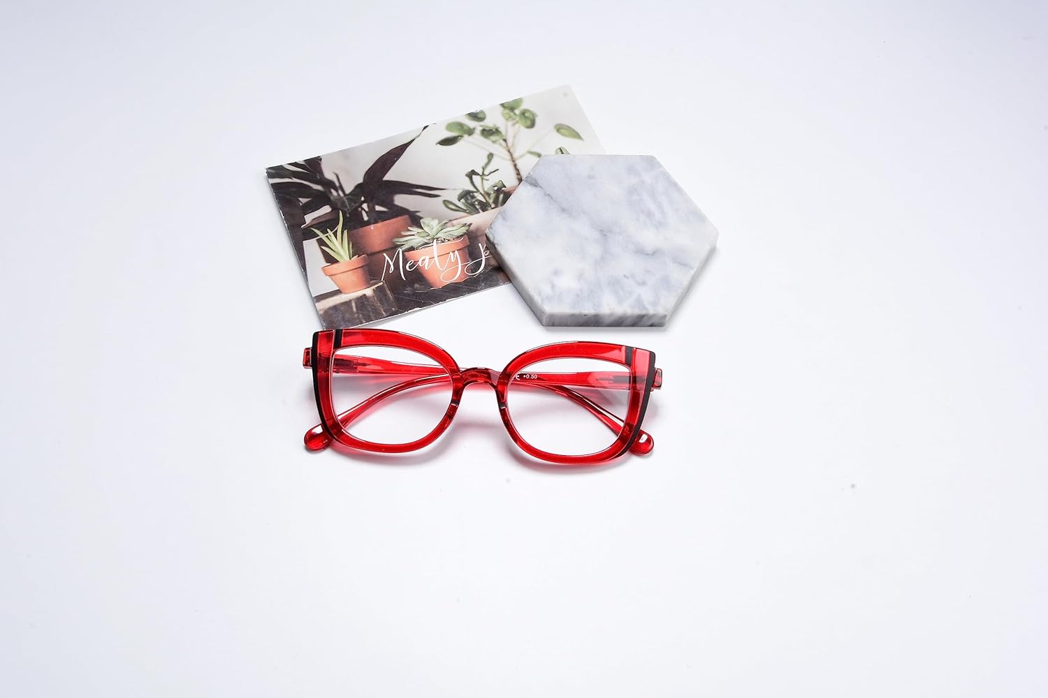 Eyekepper Ojo de gato gafas de lectura para las mujeres lectores lindos – rojo +1.50