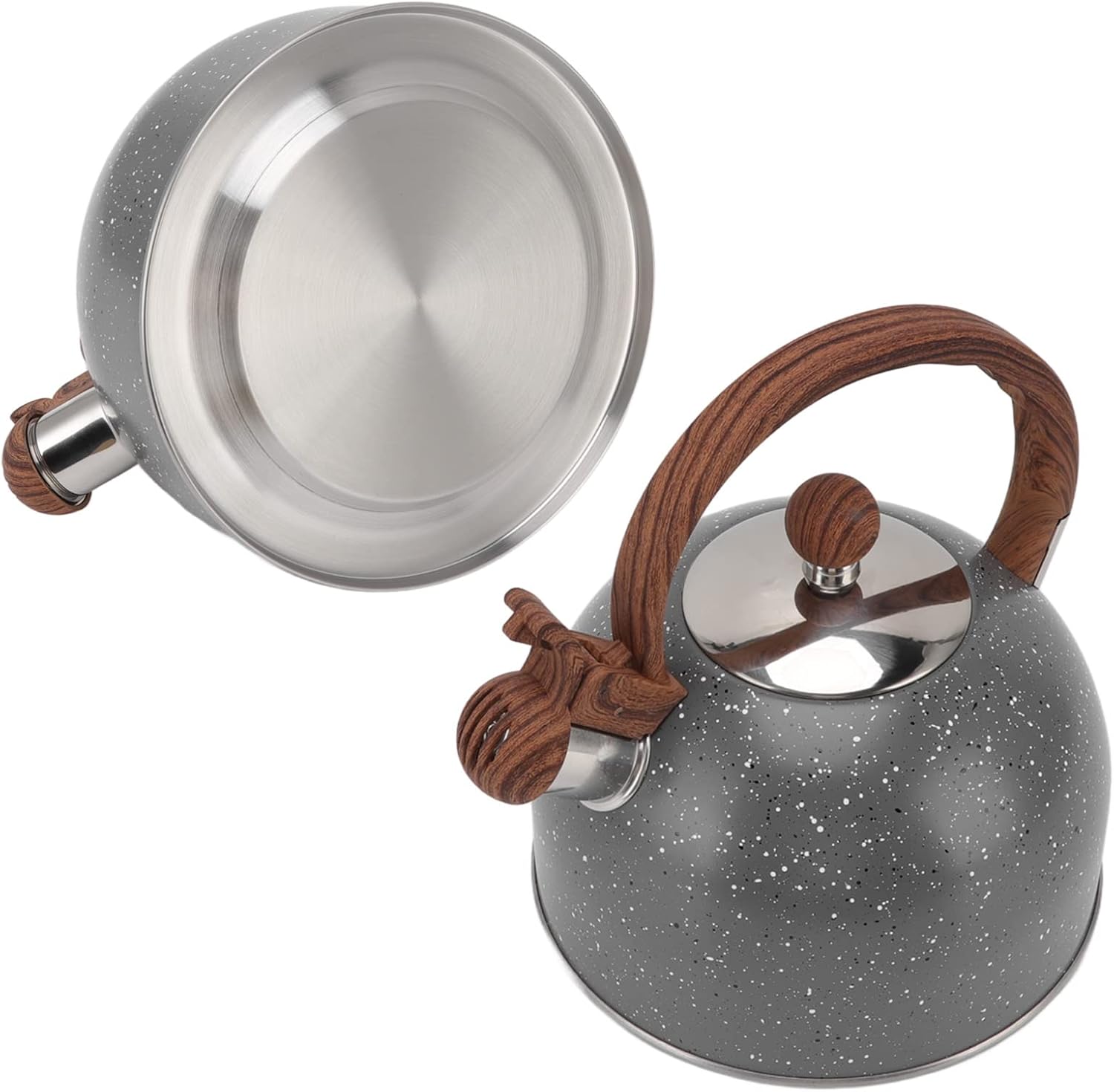 Hervidor de silbato de acero inoxidable de 2,5 l, tetera de acero inoxidable, tetera de acero inoxidable, tetera silbante, tetera silbadora para