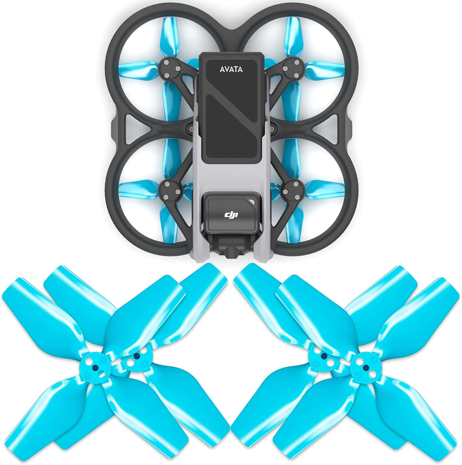 Master Airscrew Hélices de actualización de 4 cuchillas para DJI Avata – Azul, 4 piezas