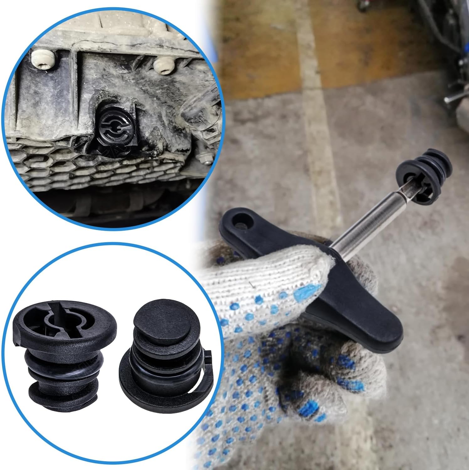 Tapón de drenaje de aceite del motor, 5 Uds. 06L103801, sello de arandela compatible con Golf VW Audi Skoda Passat