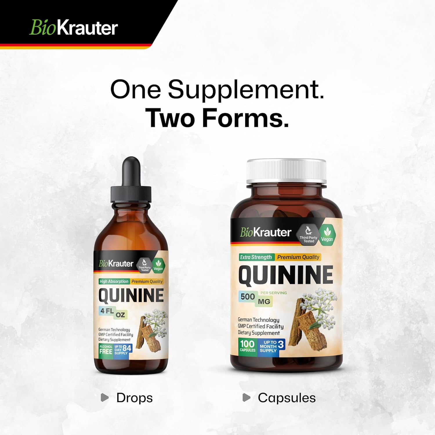 MAUWE HERBS Extracto líquido para aliviar los calambres en las piernas de quinina, gotas de corteza de Cinchona Officinalis, tintura de quinina