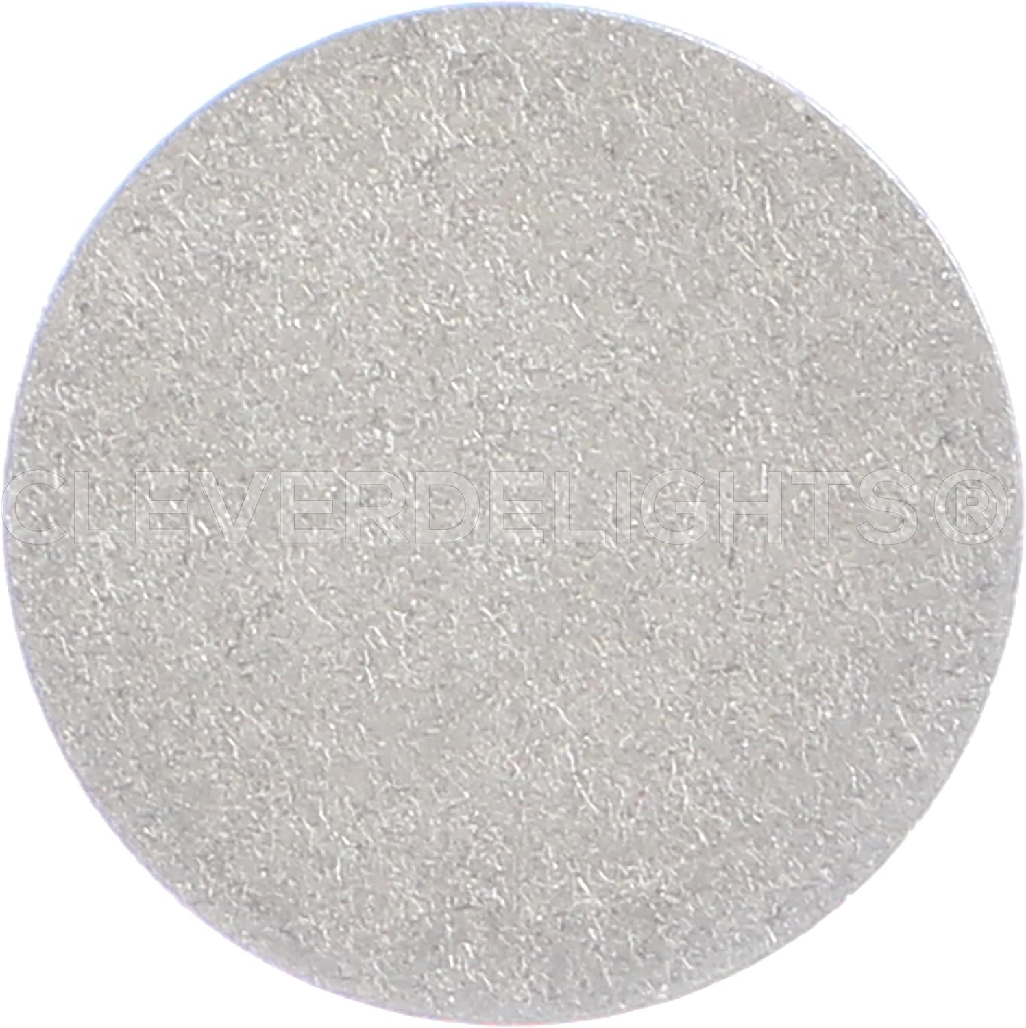 CleverDelights 1.5 pulgadas de estampado redondo en blanco  Paquete de 10  Etiquetas de discos de aluminio de 14GA (0.063″)