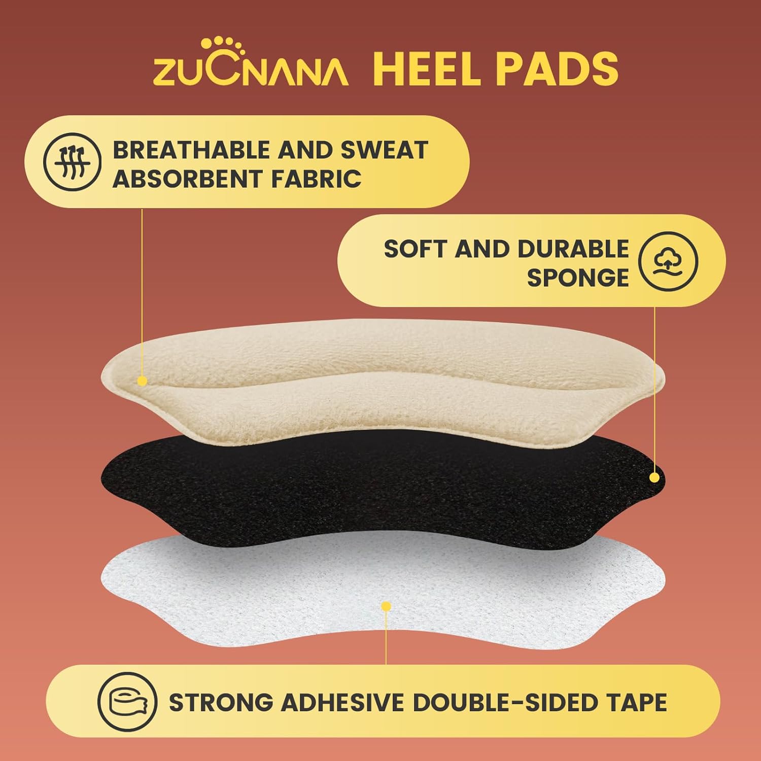 Forro de empuñaduras de talón para zapatos sueltos (8 pares16 piezas), insertos de cojín de talón para mujeres y hombres, zapatos demasiado grandes,