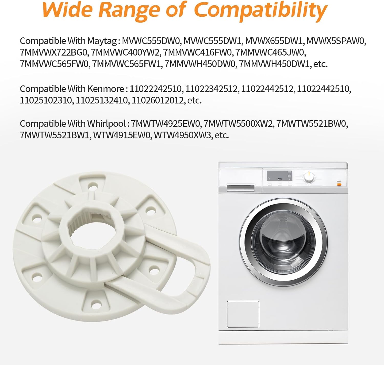 Abeskch W10528947 Kit de cubo impulsado por cesta de lavadora compatible con lavadoras Maytag Whirlpool Kenmore Crosley Amana  Reemplaza W10396887