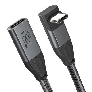 XAOSUN Cable de extensión USB C de 90 grados de 1.64 pies, extensor USB C 3.2 con carga de 240 W, cable de extensión tipo C compatible con XAOSUN Cable de extensión USB C de 90 grados de 1.64 pies, extensor USB C 3.2 con carga de 240 W, cable de extensión tipo C compatible con