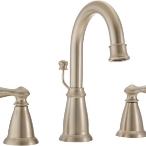 Moen WS84924SRN Banbury – Grifo de baño de arco alto de dos manijas, resistente a manchas, níquel cepillado Moen WS84924SRN Banbury – Grifo de baño de arco alto de dos manijas, resistente a manchas, níquel cepillado