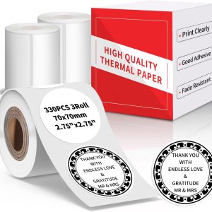 3 x 110 unidades Serie circular de etiquetas Phomemo, 2.75 x 2.75 pulgadas, compatible con etiquetadora Phomemo M221M220, para etiquetas de 3 x 110 unidades Serie circular de etiquetas Phomemo, 2.75 x 2.75 pulgadas, compatible con etiquetadora Phomemo M221M220, para etiquetas de