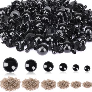 UPINS 900 piezas de ojos de seguridad de plástico negro de 0.23 a 0.63 pulgadas con arandelas para manualidades de animales de ganchillo, proveedor UPINS 900 piezas de ojos de seguridad de plástico negro de 0.23 a 0.63 pulgadas con arandelas para manualidades de animales de ganchillo, proveedor