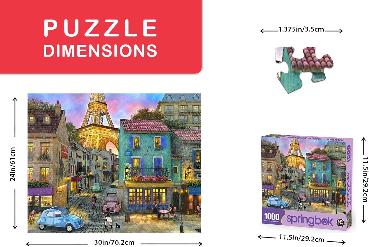 Springbok Puzzles Eiffel Mágica Rompecabezas (1000piezas)