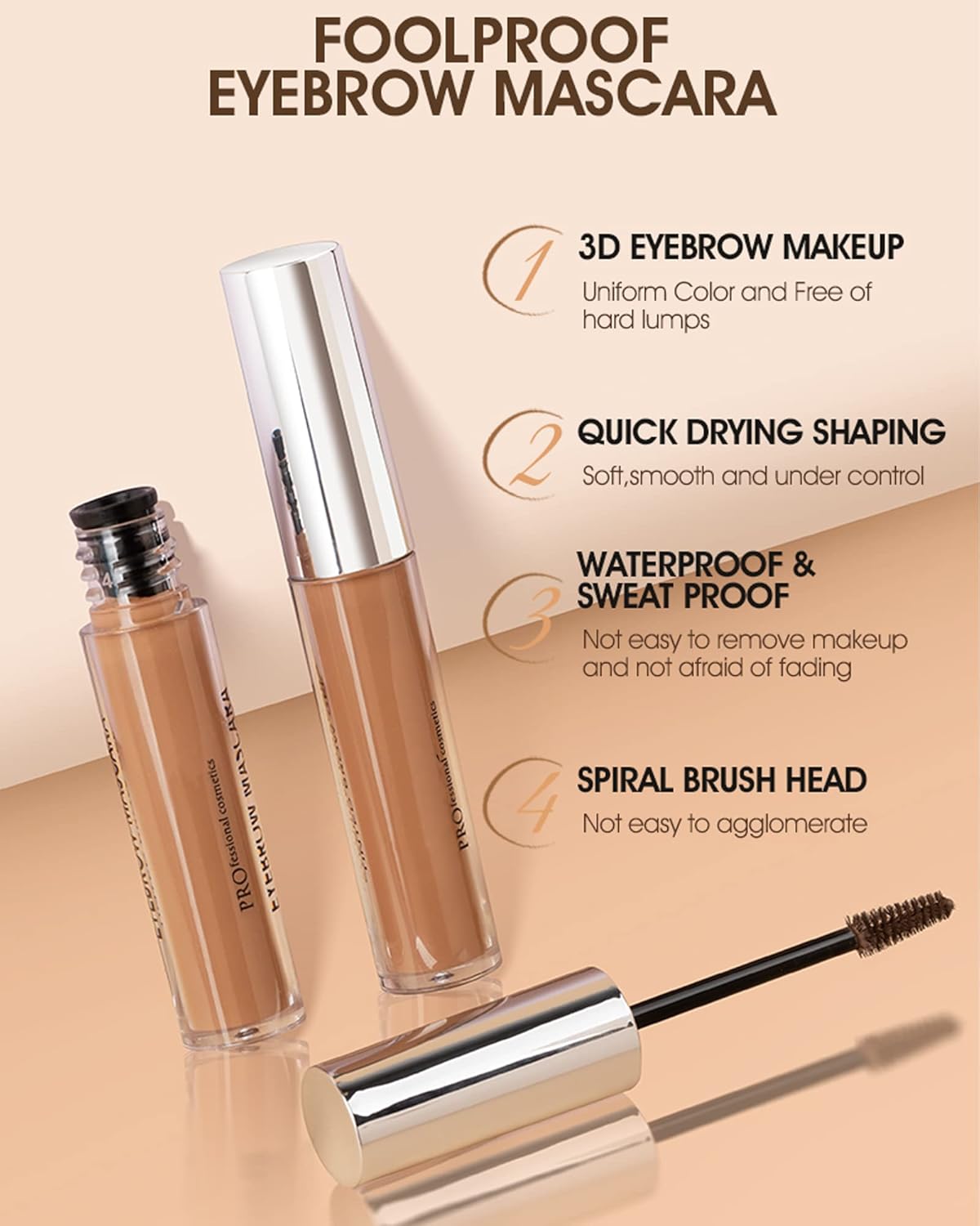 Gel de cejas teñido impermeable, maquillaje líquido de larga duración, a prueba de manchas, máscara de cejas teñida, pegamento para cejas tintado,