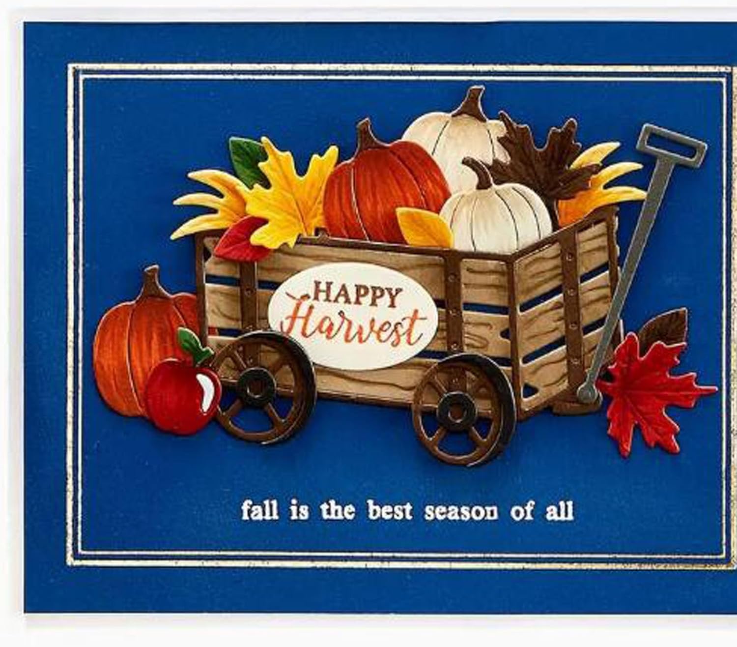 Carrito de compras 3D troquelado de metal para hacer tarjetas, calabaza de Navidad, remolque, troqueles de corte, plantillas de corte, álbumes de