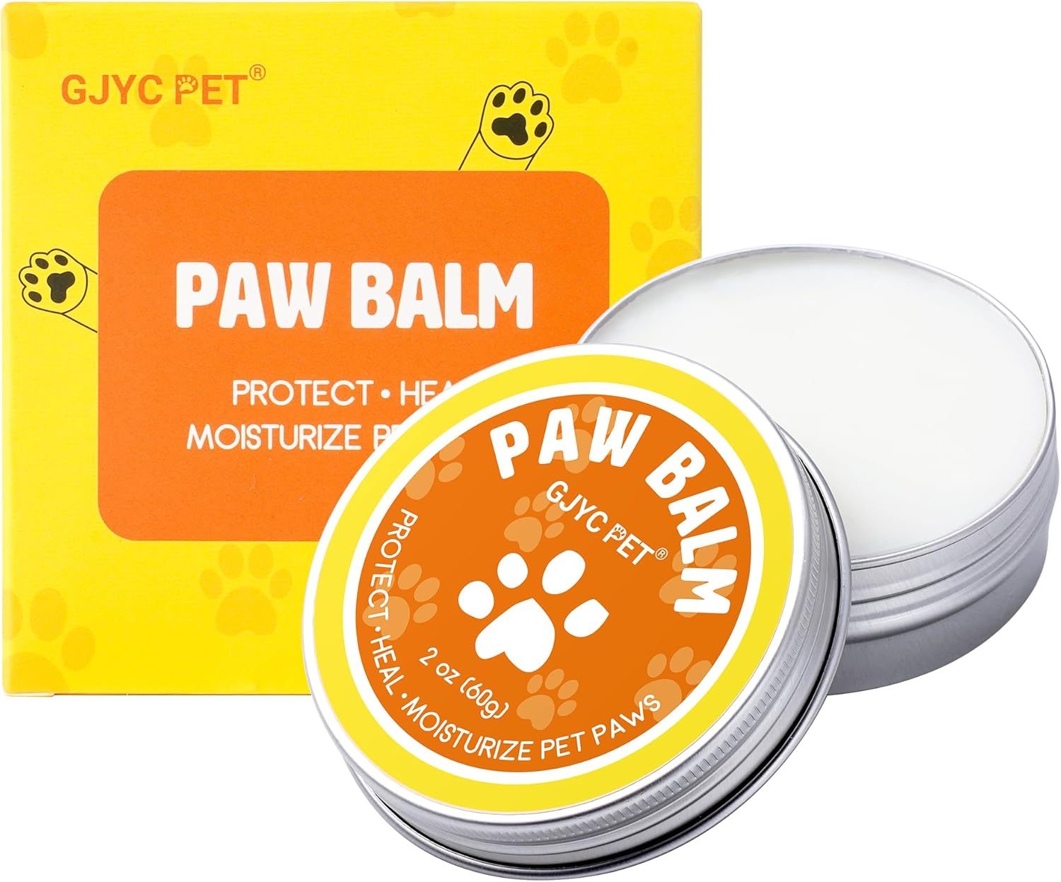 GJYC PET Bálsamo para patas de perro  2 oz (60 g) de protección natural para patas secas y agrietadas y nasales  Loción de almohadilla para patas