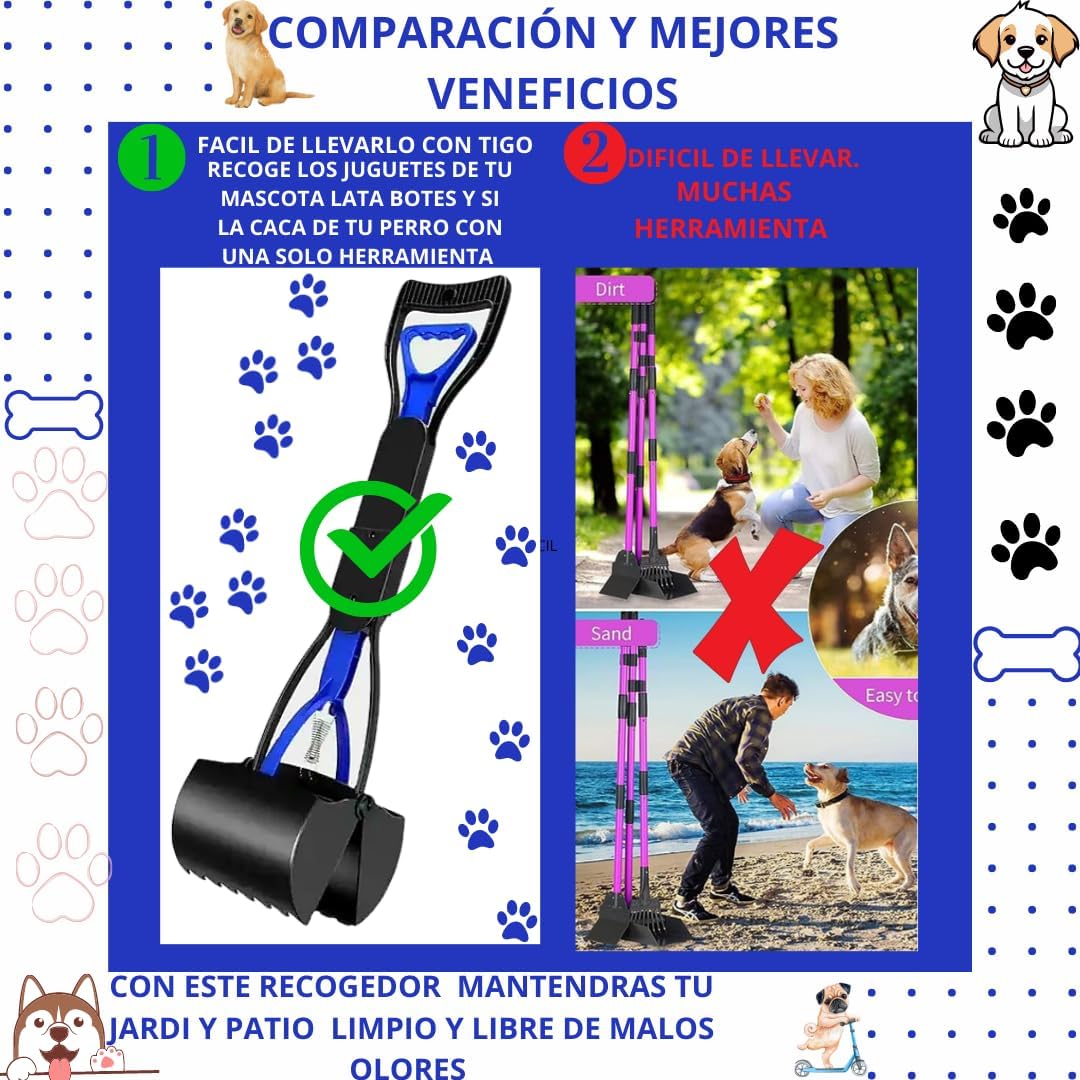 Recogedor de excrementos di adiós a los olores desagradables y a las heces de tu perro. El recogedor de excrementos de última generación está