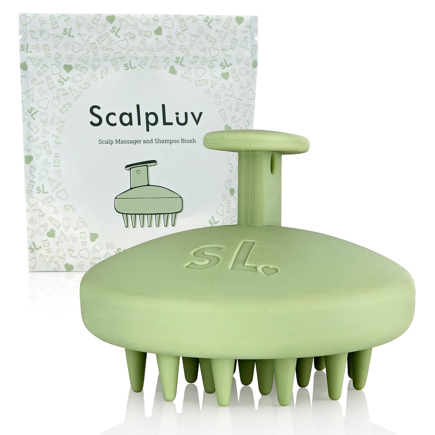 scalpluv  Cepillo masajeador de cuero cabelludo, masajeador de cabello 3 en 1, exfoliante, promueve el crecimiento del cabello, tratamiento de