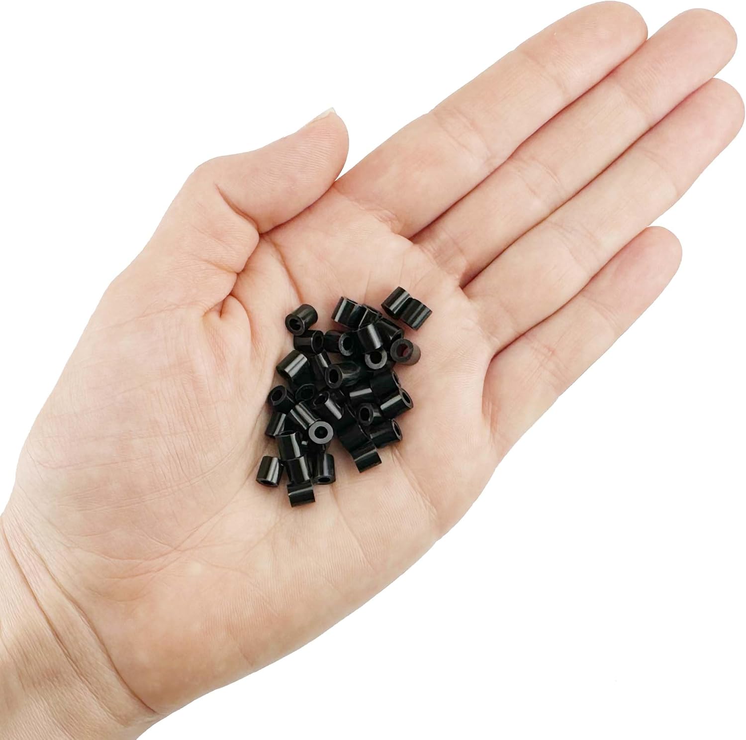 2,000 cuentas de fusibles negras de 0.197 x 0.197 in, paquete a granel de cuentas de fusión funciona con cuentas Perler