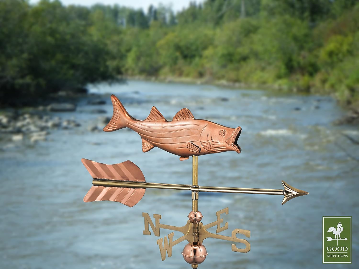 Good Directions Bajo con Arrow Cottage Veleta – Cobre puro con montaje en techo