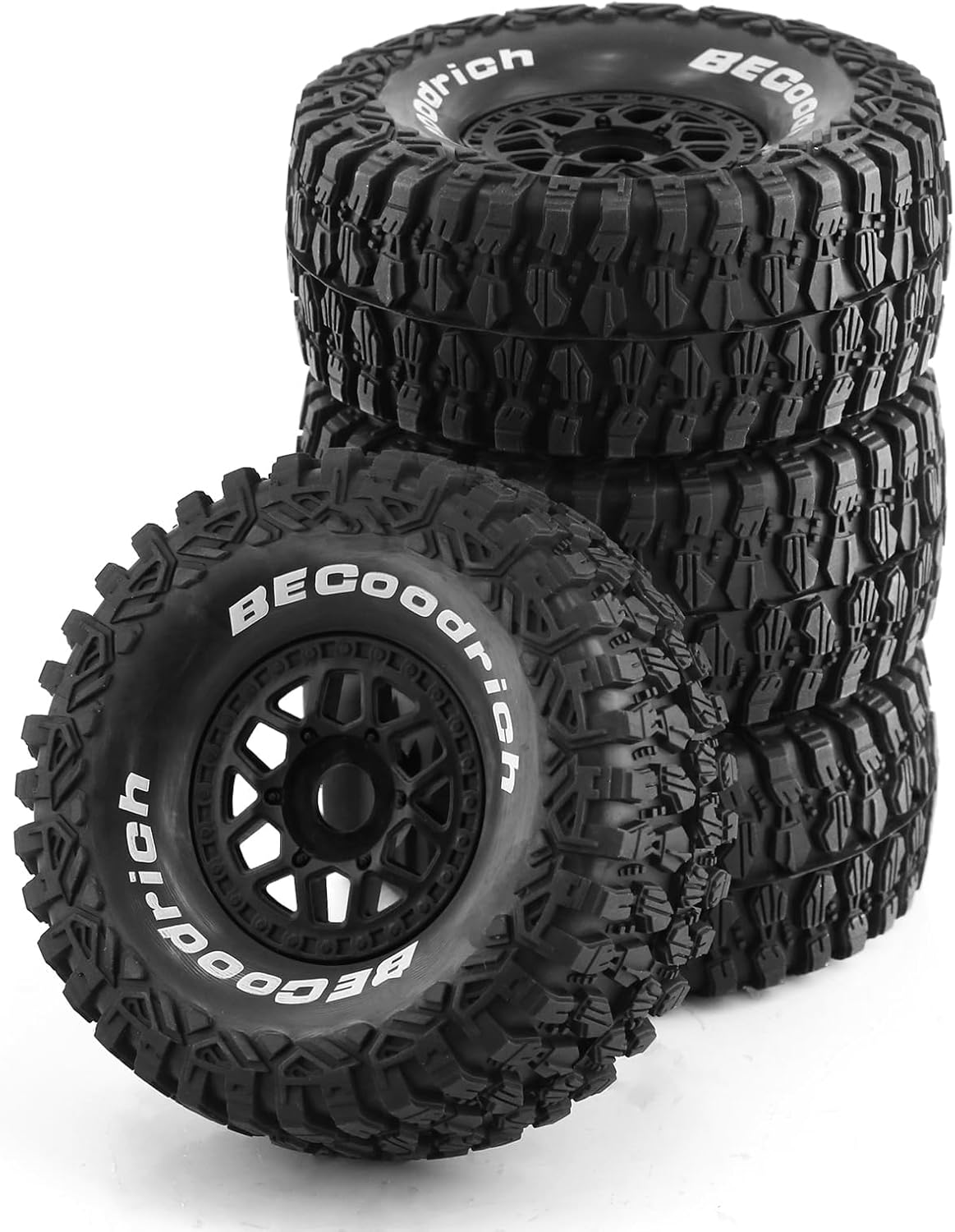 17 18 RC Short Course Truck Buggy Neumáticos y ruedas de 0.669 in Hex OD 5.315 in Neumáticos todoterreno para 17 18 Escala RC Off-Road Truck Car HSP