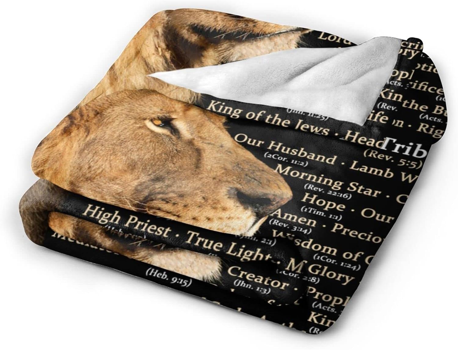 Manta de regalo religioso con nombres de Cristo, manta cristiana, suave, ligera, acogedora y cálida para mujeres y hombres, regalo – 80 x 60 pulgadas