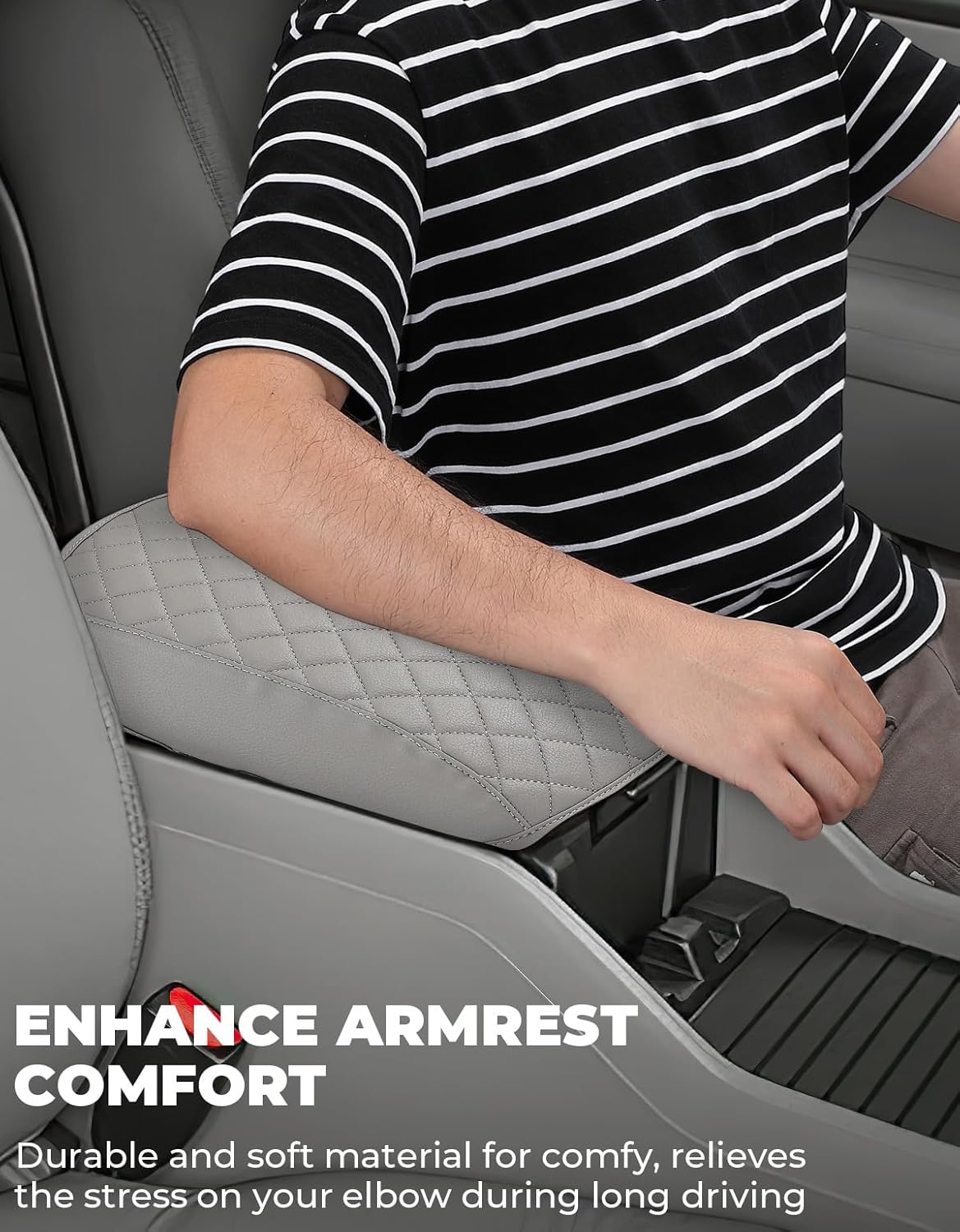 ISSYAUTO Funda de consola central compatible con Pilot 2009-2015, cubierta de cuero para reposabrazos para automóvil, funda protectora duradera para