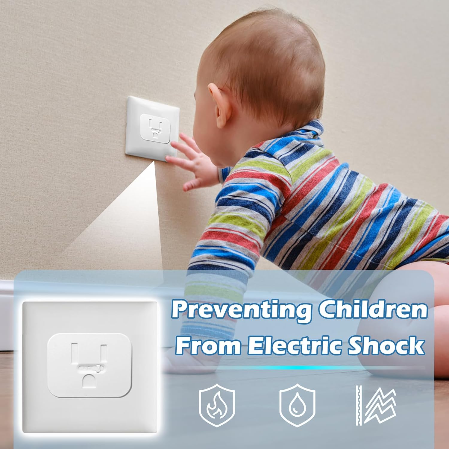 Fundas de seguridad para enchufes 2023, paquete de 30 fundas para enchufes eléctricos, a prueba de bebés, fundas para enchufes de enchufe eléctrico