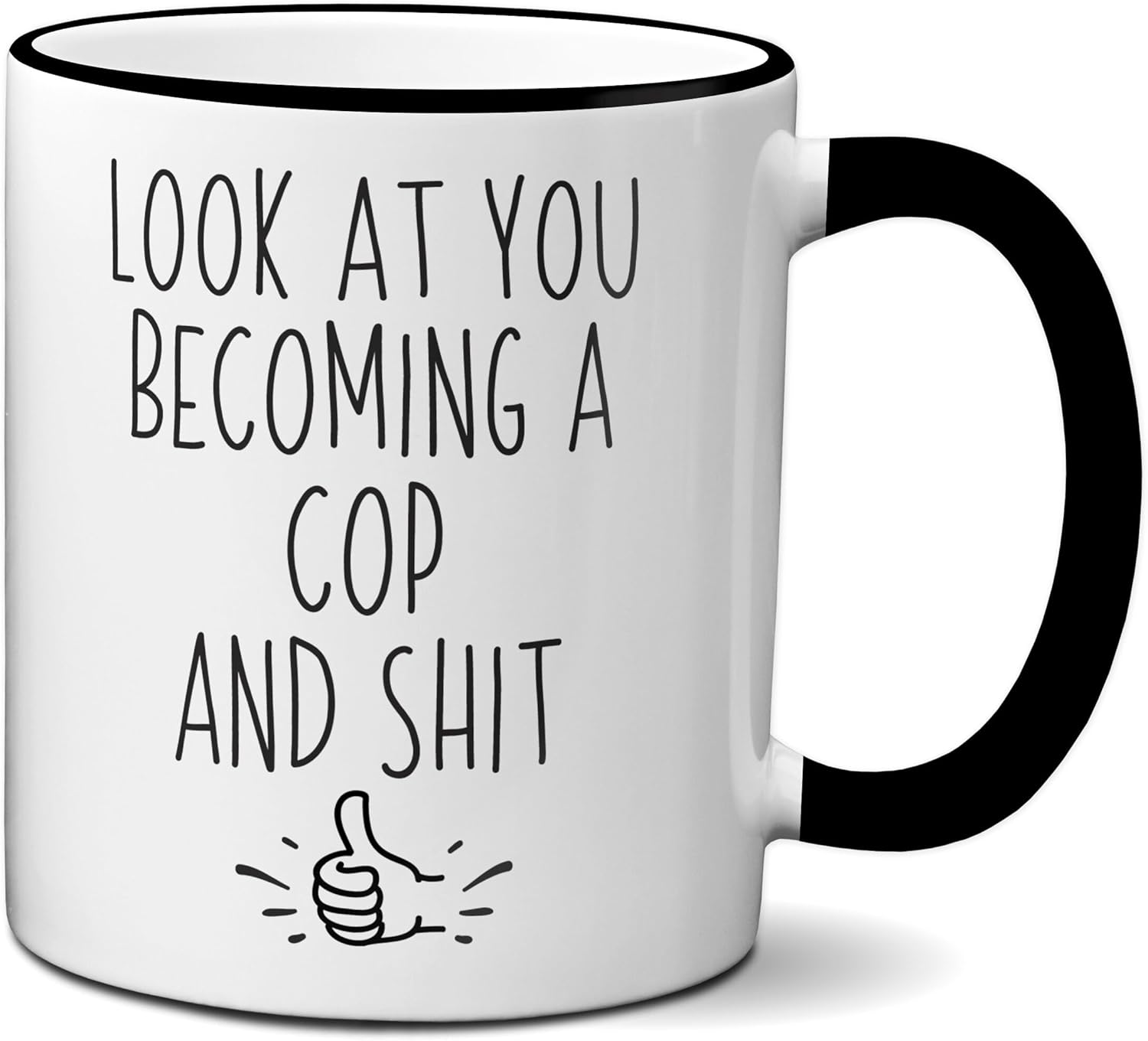 Regalo de policía, taza de graduación de policía, regalos de broma de policía para hombres, regalos de graduación de oficial de policía, regalos