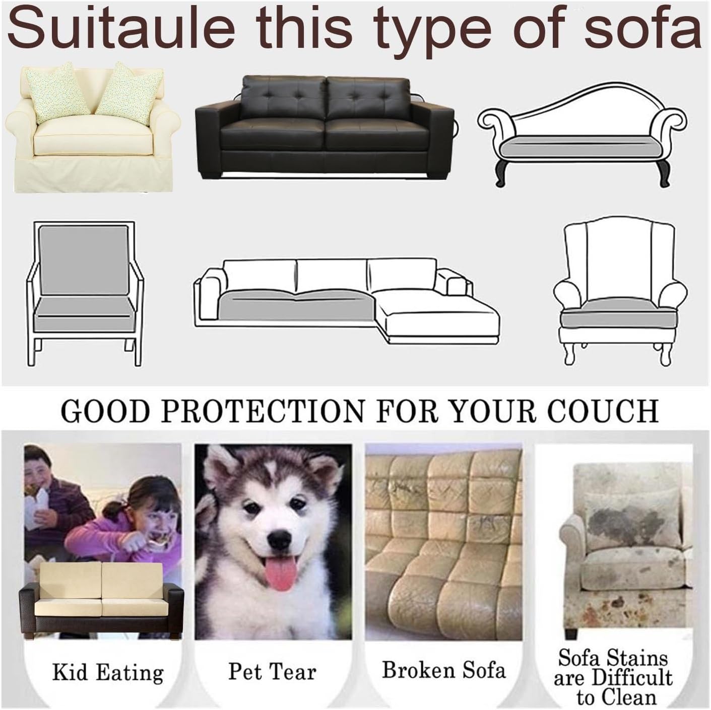 Funda de cojín elástica para asiento de sofá, funda de cojín ajustable para sofá, protector de muebles, fundas de cojín modulares de lujo para sofá