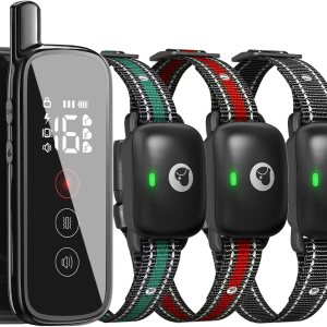 Heaflex Collar de entrenamiento para perros, collar eléctrico para perros con alcance remoto de 2600 pies, recargable e impermeable, 3 modos de Heaflex Collar de entrenamiento para perros, collar eléctrico para perros con alcance remoto de 2600 pies, recargable e impermeable, 3 modos de