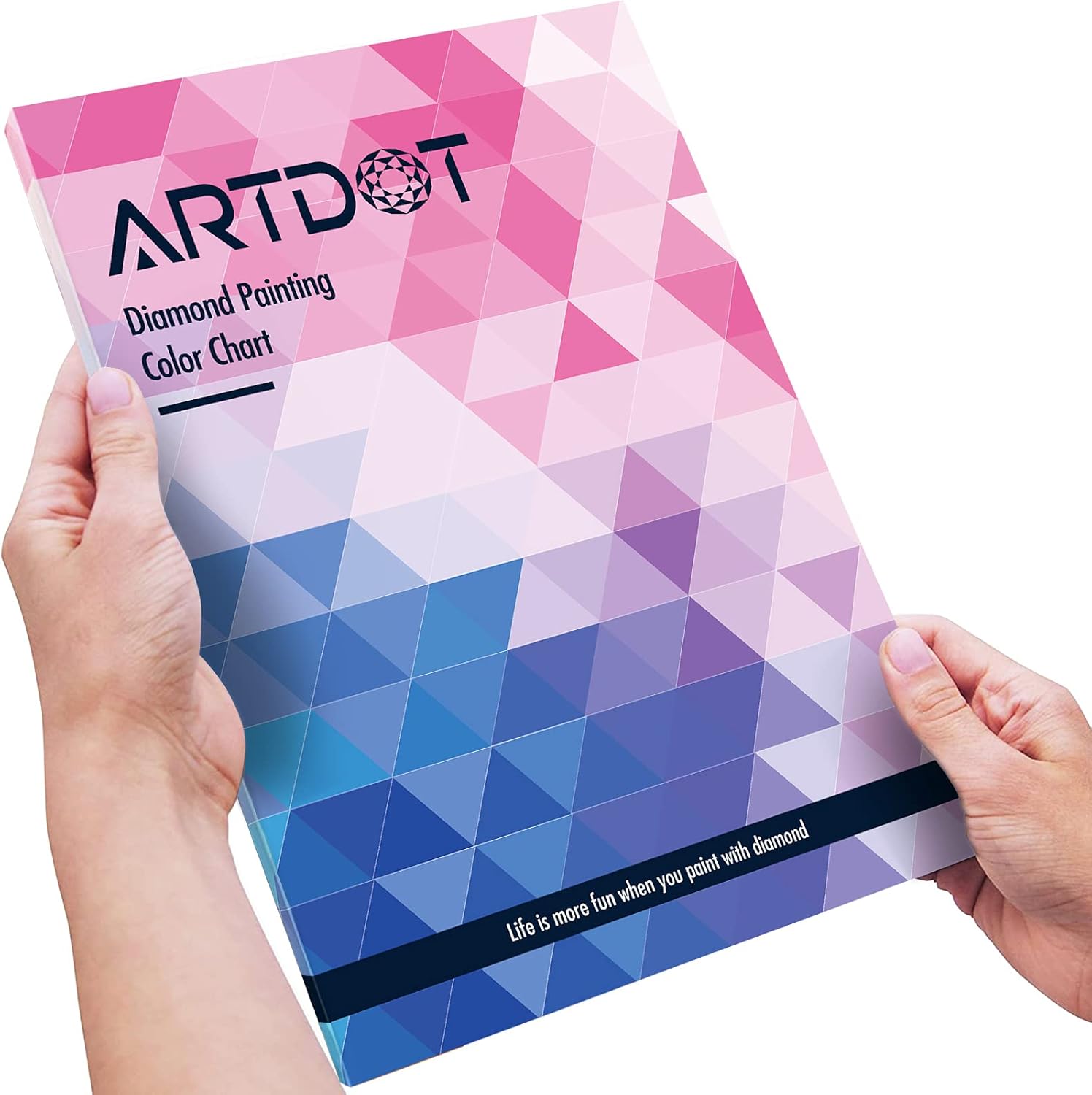 ARTDOT Tarjeta de color para kits de pintura de diamantes, herramientas de referencia de arte de diamante 5D con número DMC a juego de 445 colores