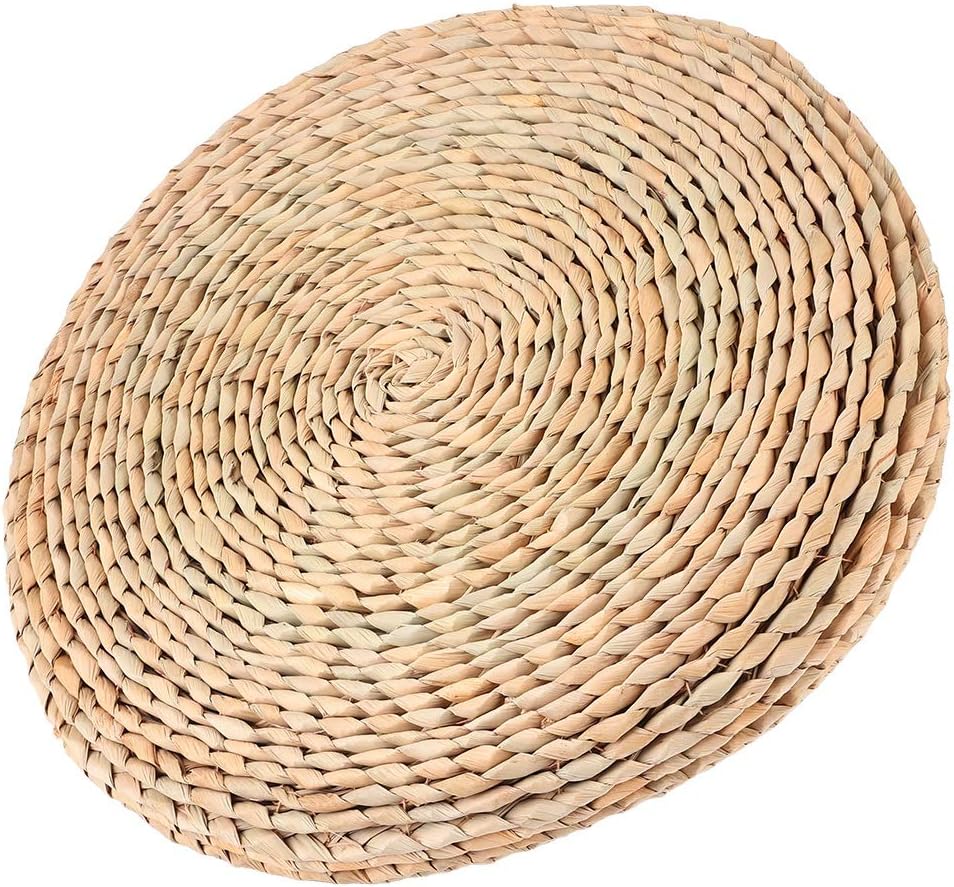 Fydun Cattail Hand8209Woven Pouf Tatami Seats Cushion for Balcony Bay Win Decoration Cattail Hand8209Woven Pouf Tatami for Family