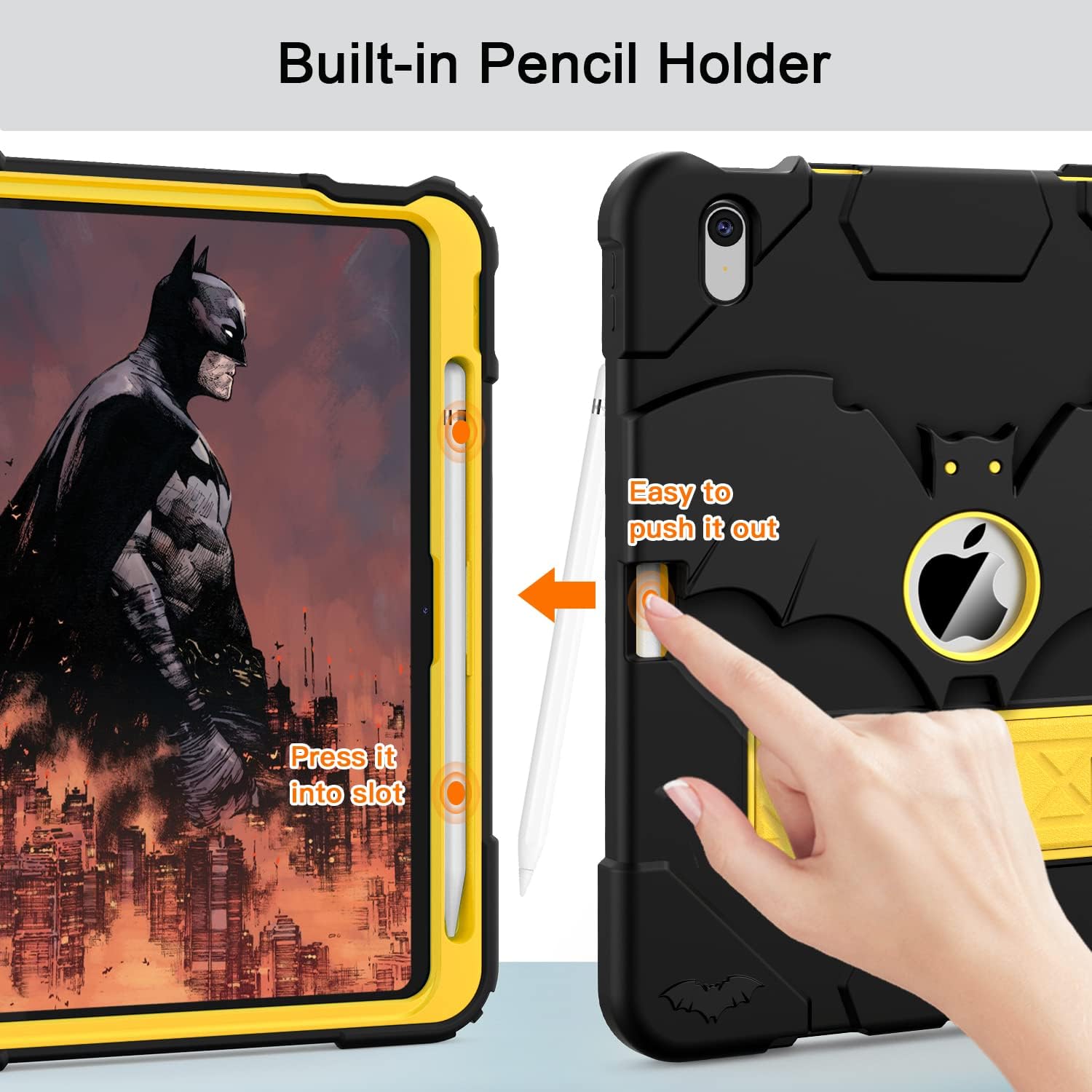 YIMIKOL Funda para iPad de 10 generación para niños de 10.9 pulgadas 2022, delgada y resistente, a prueba de golpes, con soporte integrado para iPad