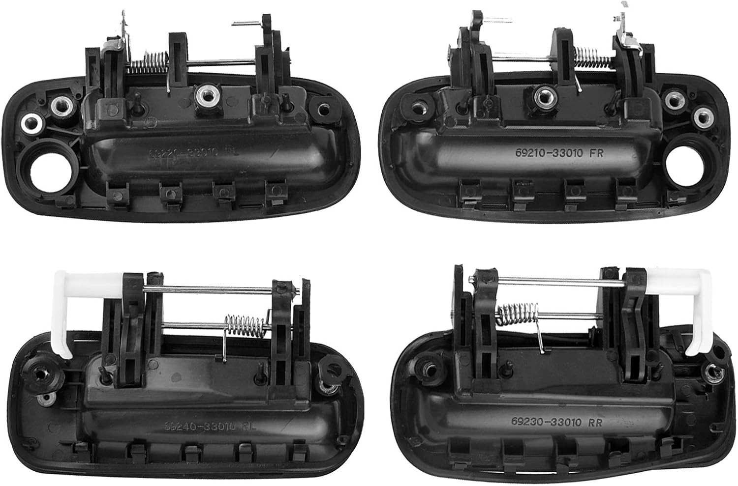 NPAUTO Manijas de puerta interiores y exteriores de repuesto para Toyota Camry 1992 1993 1994 1995 1996, delantera y trasera izquierda del conductor