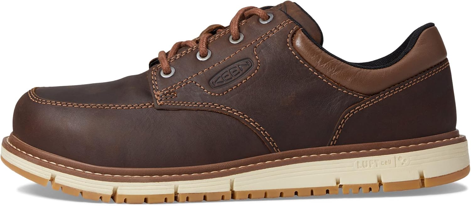 KEEN Utility Zapatos de trabajo de cuña industrial San José Oxford con punta baja de aleación para hombre