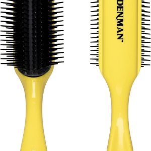 Denman Cepillo de pelo rizado D4 (amarillo) 9 filas para peinar, alisar el cabello más largo y definir rizos, para mujeres y hombres Denman Cepillo de pelo rizado D4 (amarillo) 9 filas para peinar, alisar el cabello más largo y definir rizos, para mujeres y hombres