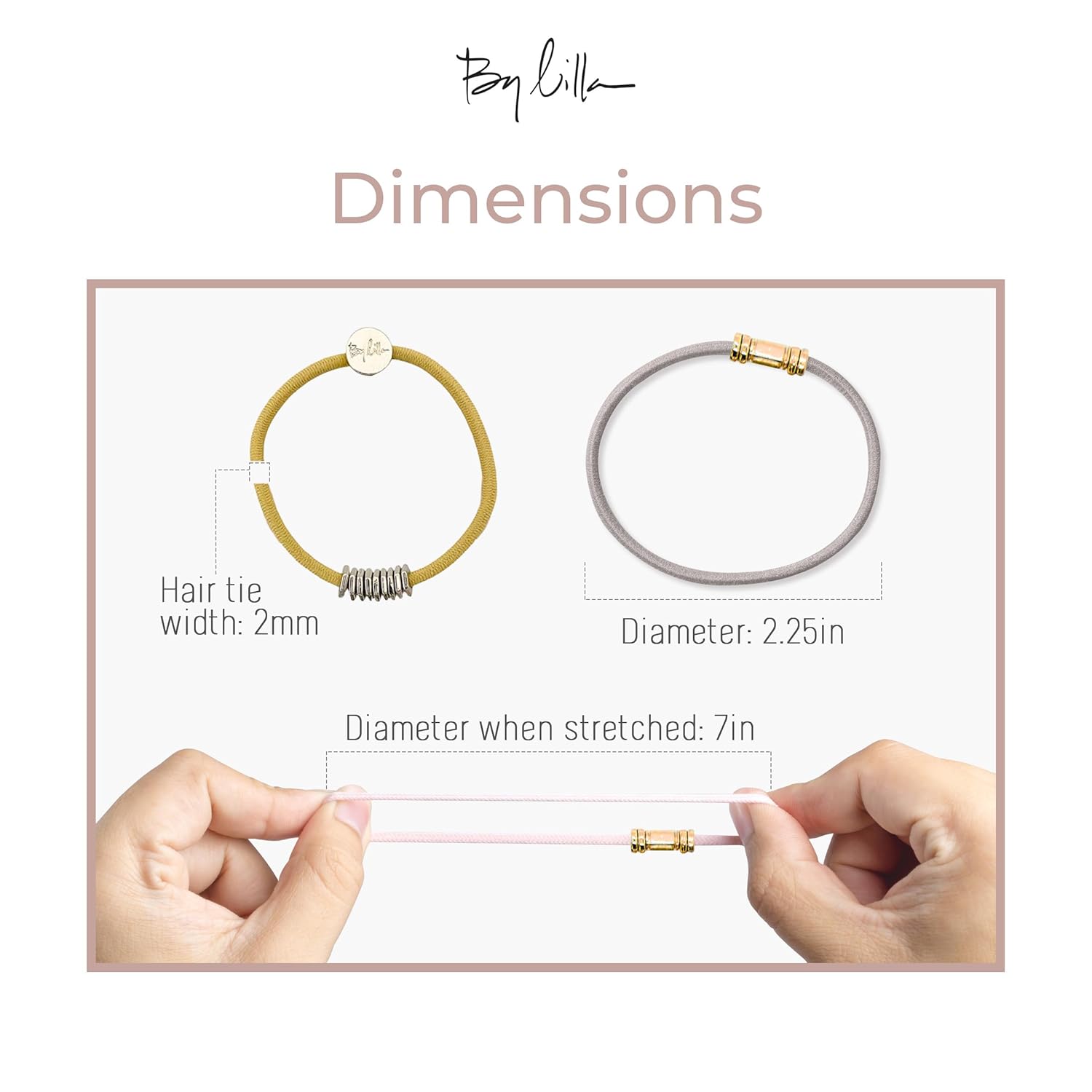Bracelet Hair Ties – Cute Mothers Day Gifts for Mom – No Damage Hair Ties for Women – Disc Ponytail Holder, Set of 2 Hair Tie Bracelets – Disc-S