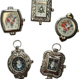 NIMI Juego de 5 piezas de Navidad y esfera de reloj rojo para abalorios y fabricación de joyas (Navidad) NIMI Juego de 5 piezas de Navidad y esfera de reloj rojo para abalorios y fabricación de joyas (Navidad)