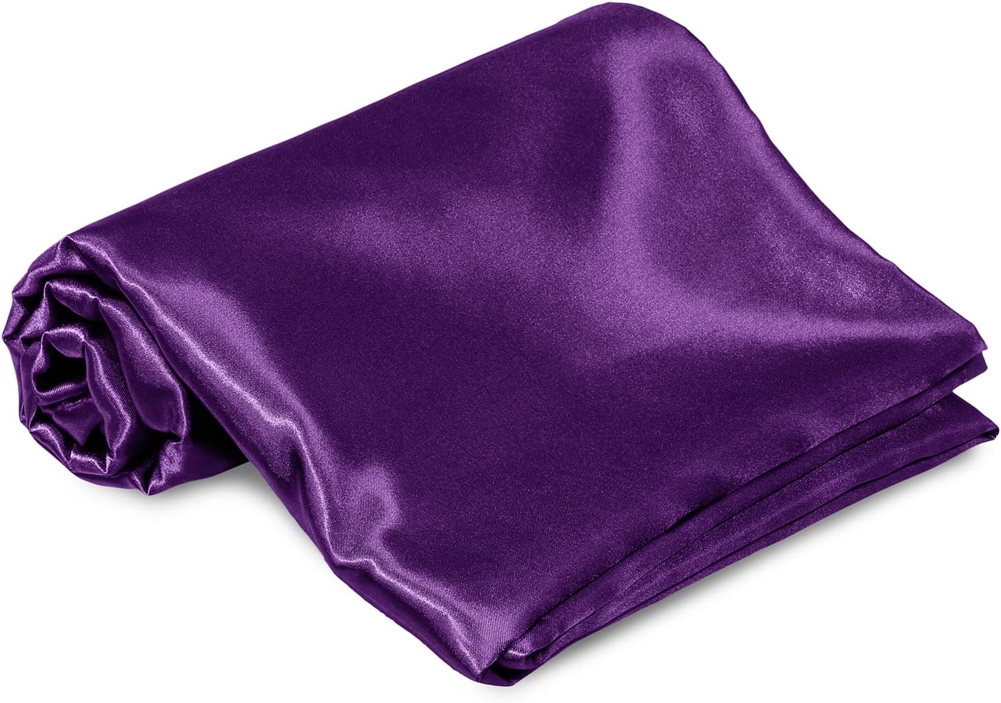 Homiest Sábana encimera de satén morado, sábana encimera individual, sábana superior de tamaño individual, sábana encimera sedosa para colchón