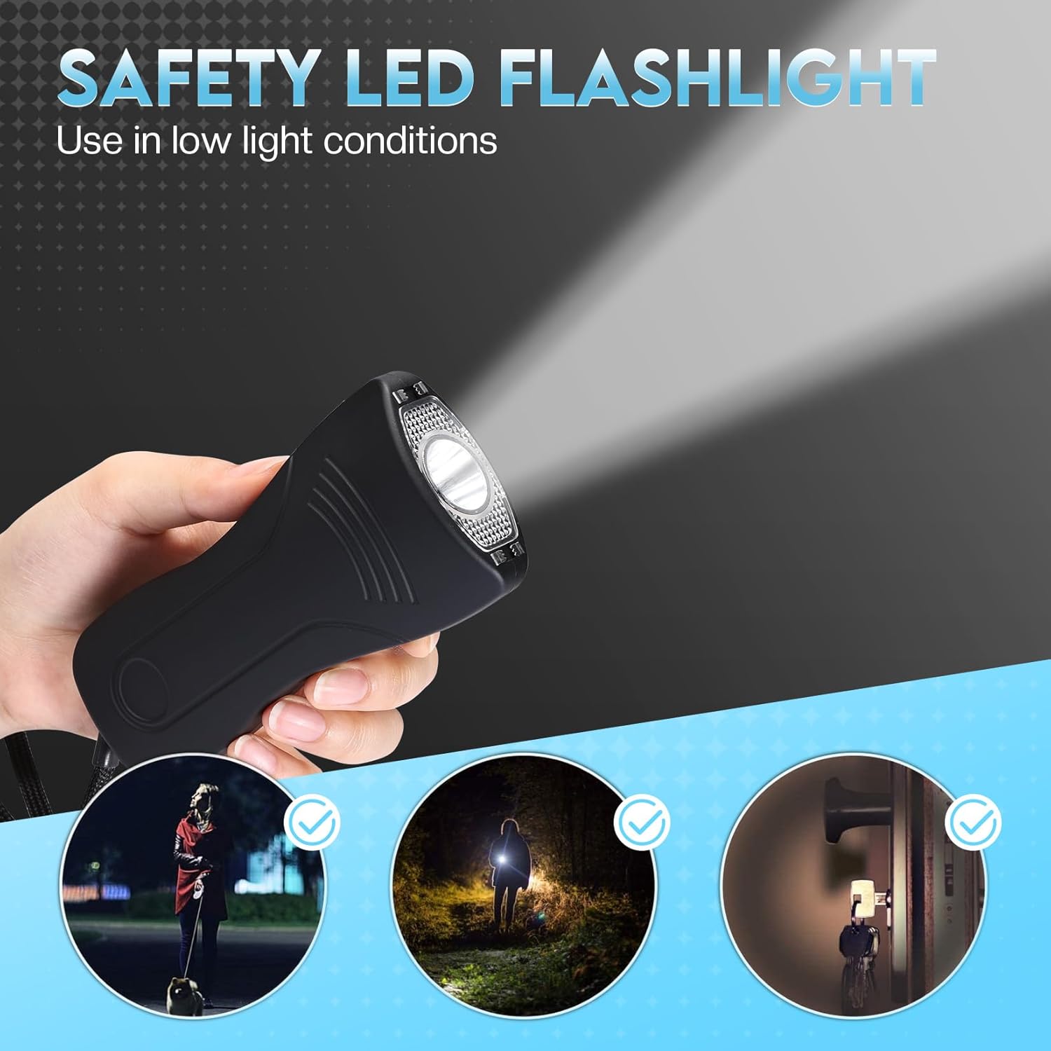 AIMHUNTER Pistola paralizante para protección de autodefensa, pistola aturdidora para protección de autodefensa, batería recargable con linterna