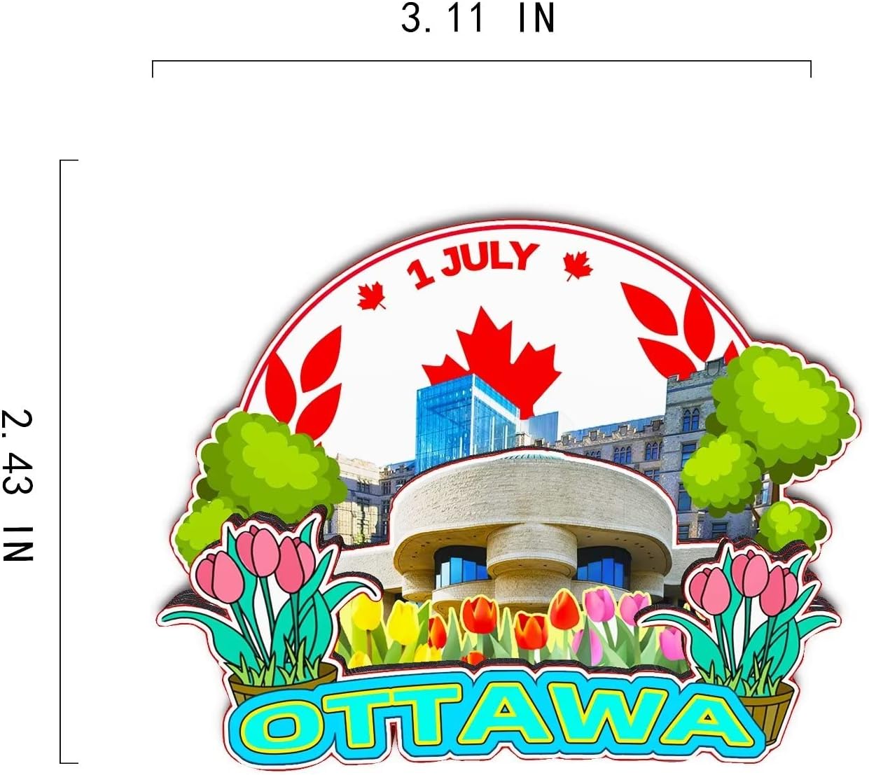 Ottawa – Imán para nevera de Canadá 3D clásico de madera para refrigerador, monumento, hecho a mano, manualidades, viaje, recuerdo, colección,