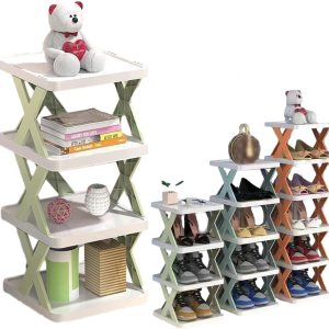 SIRDIKA Zapatero creativo de varias capas, organizador de almacenamiento de zapatos de varias capas, estante de zapatos de pie sin empalme, fácil SIRDIKA Zapatero creativo de varias capas, organizador de almacenamiento de zapatos de varias capas, estante de zapatos de pie sin empalme, fácil