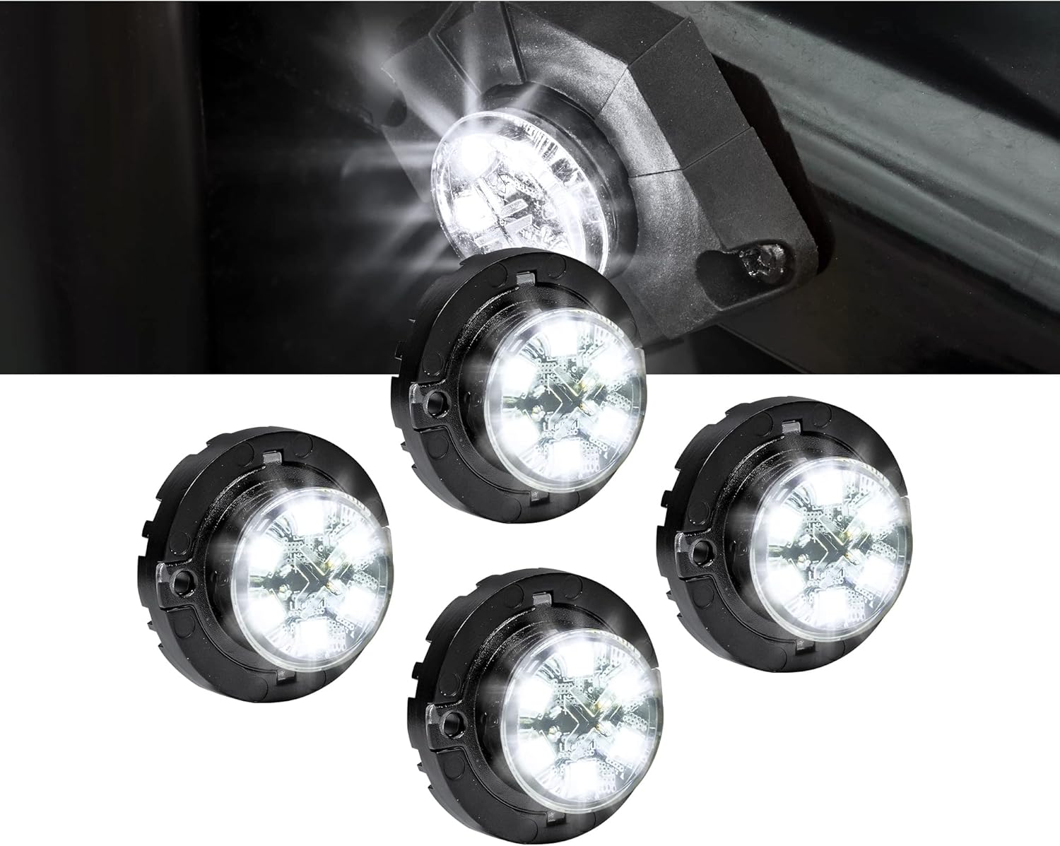 Lamphus SnakeEye III – Luz estroboscópica de posición oculta SAE Clase 1 IP67 Impermeable 72 Modos de flash Función TBT Luces de advertencia de