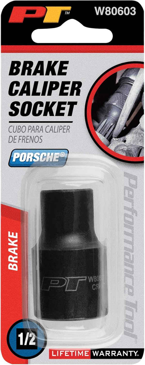 Performance Tool W80603 Porsche Pinza de freno zócalo, unidad de 12 pulgada 0.354 in 10 puntos, para reparación de automóviles europeos