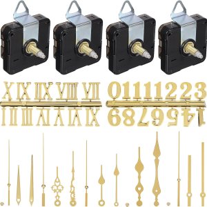 DOITOOL Kit de mecanismo de reloj de cuarzo, 4 piezas, kit de números de reloj, mecanismo de movimiento de reloj de cuarzo sin tictac, mecanismo de DOITOOL Kit de mecanismo de reloj de cuarzo, 4 piezas, kit de números de reloj, mecanismo de movimiento de reloj de cuarzo sin tictac, mecanismo de
