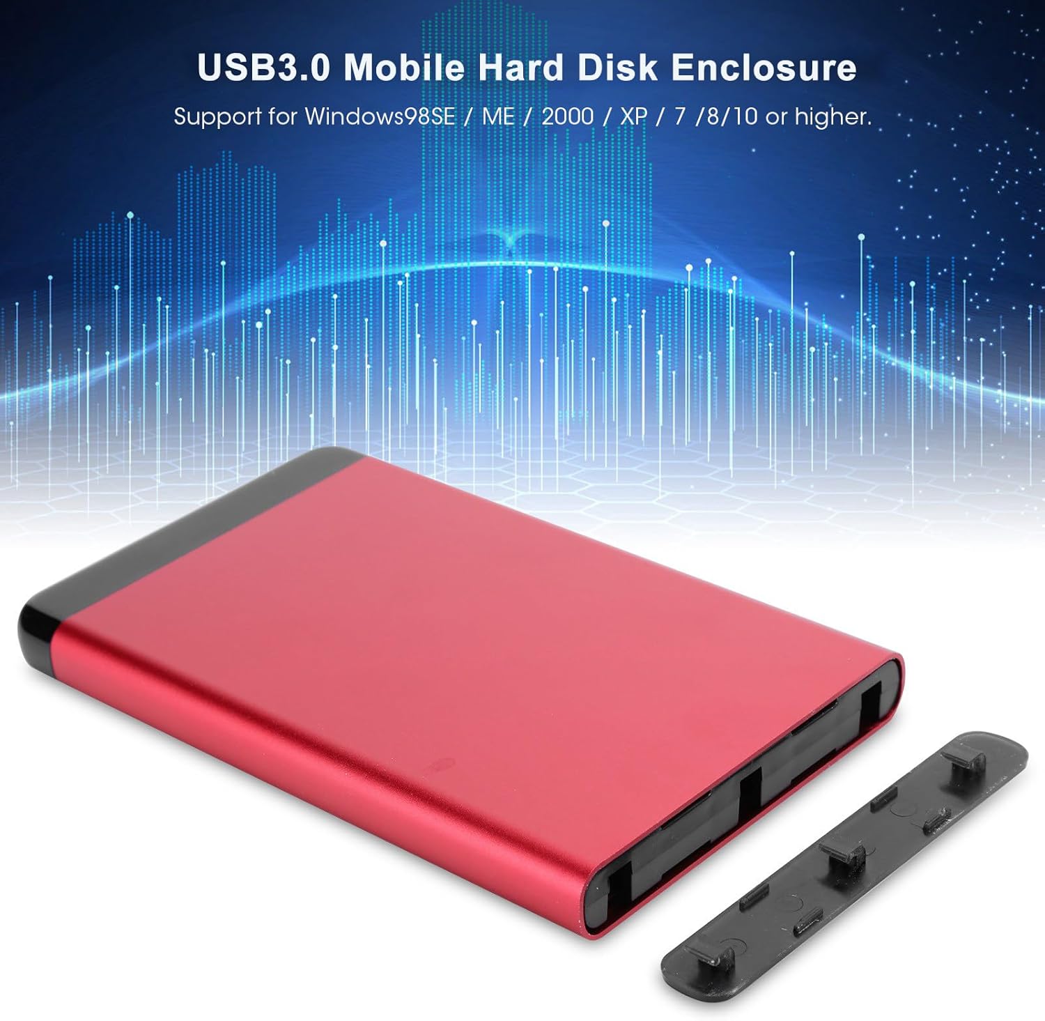 Qiilu Disco duro externo 4Tb 2Tb Disco duro externo Aleación de aluminio Caja de disco duro móvil Usb3.0 portátil 2.5In Ssd HDD Sata Caja de