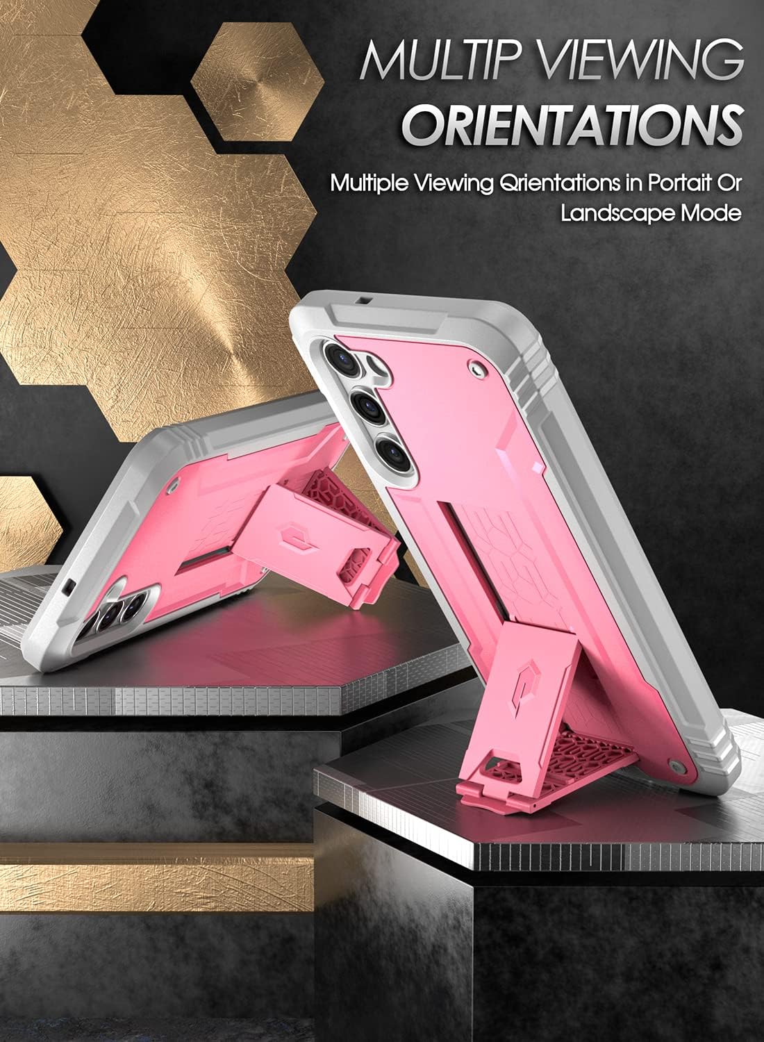 Poetic Revolution – Funda para Samsung Galaxy S23+ Plus 5G de 6.7 pulgadas (2023), protector de pantalla integrado que funciona con identificación