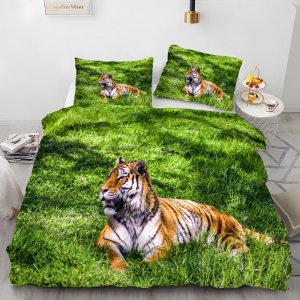 Grass Green Siberian King Duvet Cover Animal Print King Bedding Set Soft Microfiber Comforter Cover and 2 Pillow Shams 20″X36″, Bed Set Duvet Covers Grass Green Siberian King Duvet Cover Animal Print King Bedding Set Soft Microfiber Comforter Cover and 2 Pillow Shams 20″X36″, Bed Set Duvet Covers