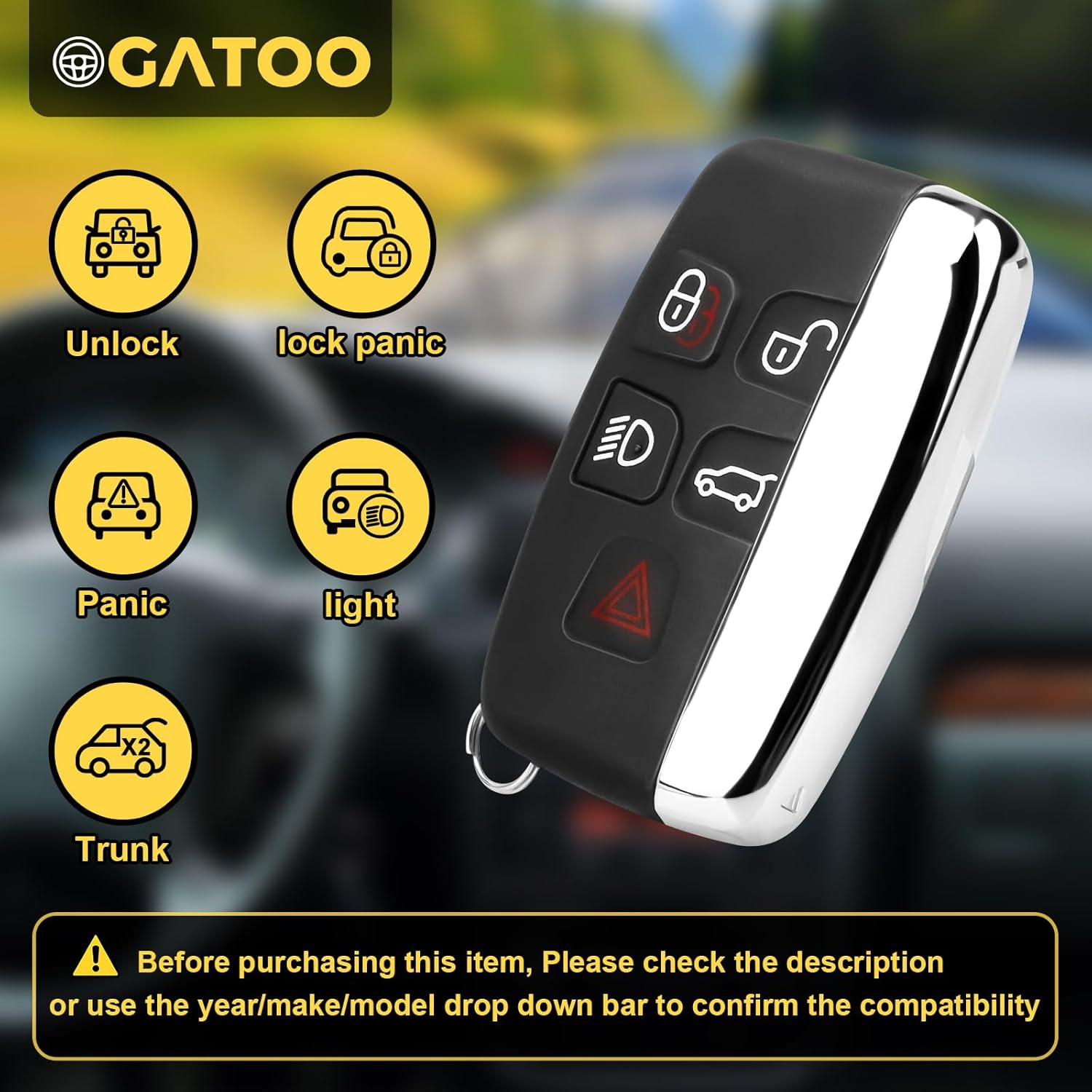 Llavero inteligente de repuesto para Land Rover LR2 LR4 2012-2016, Range Rover Sport Evoque 2012 2013 2014 2015 2016 2017, KOBJTF10A, juego de 2