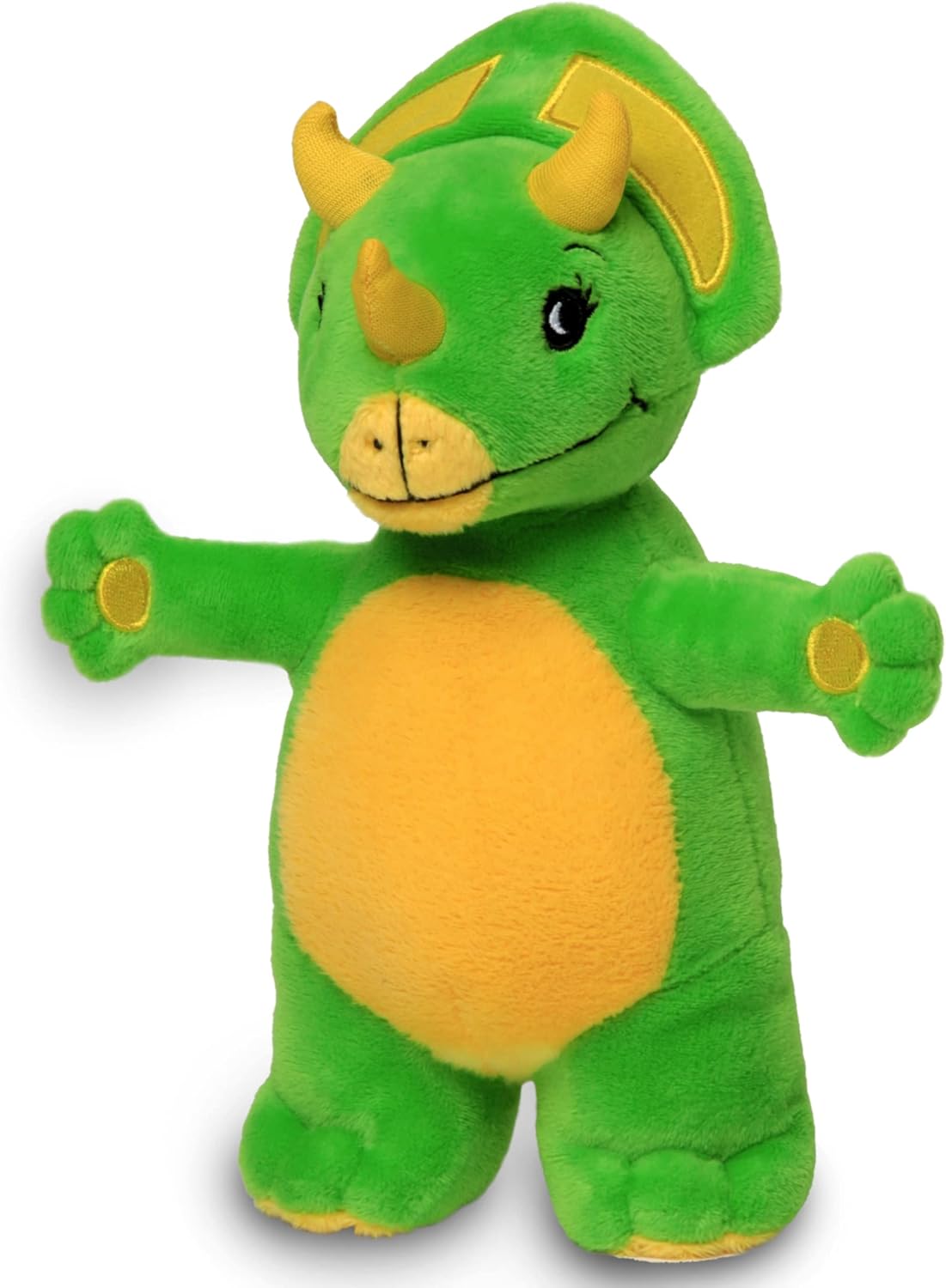 Dino-Buddies Lindo dinosaurio de peluche de juguete, Triceratops – Trey